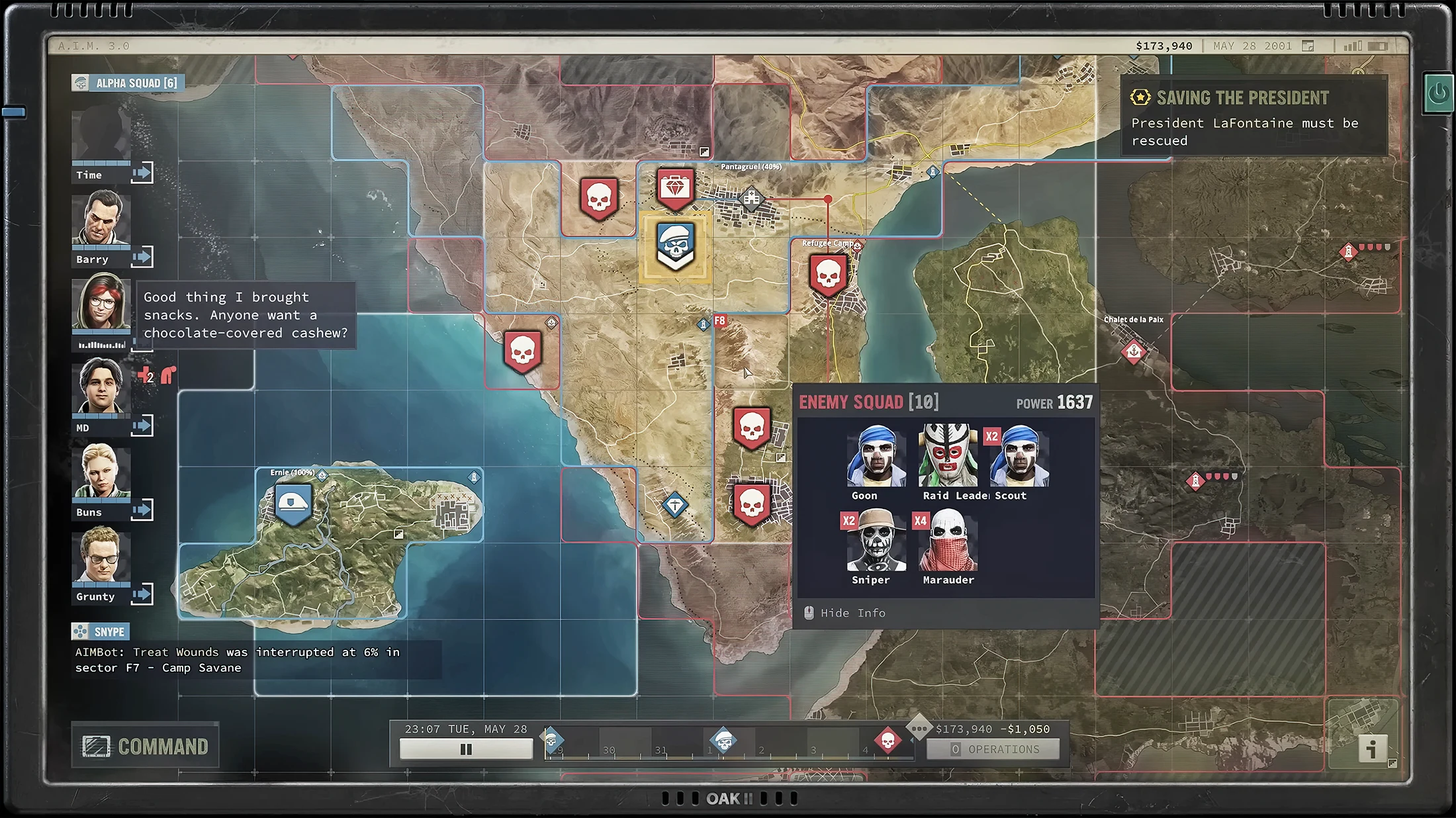 JA3: Information about enemies on the map
