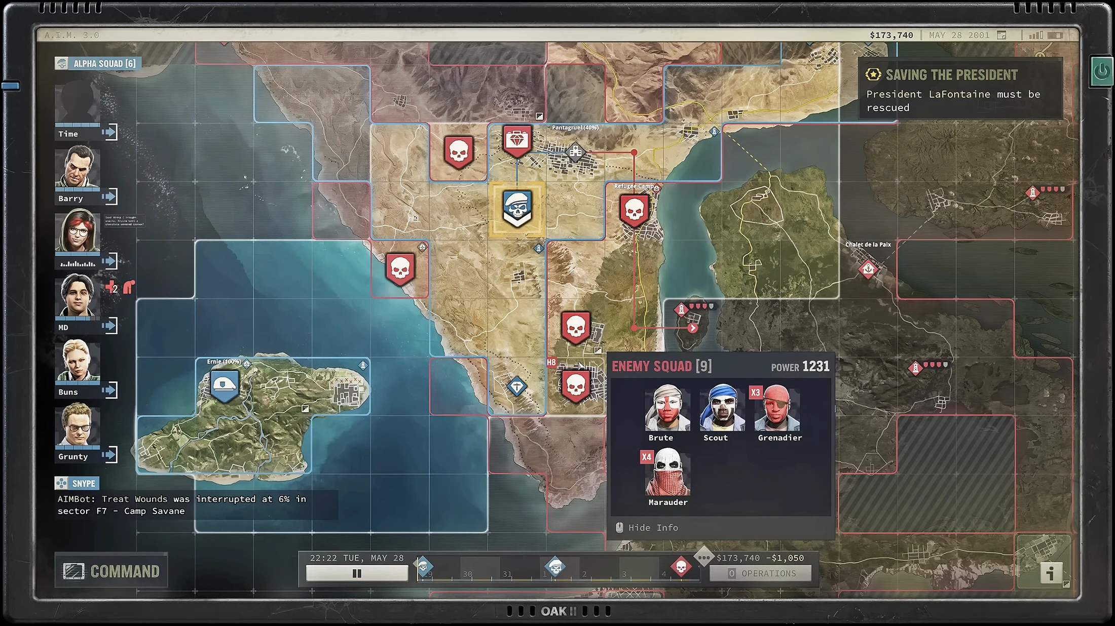 JA3: Information about enemies on the map