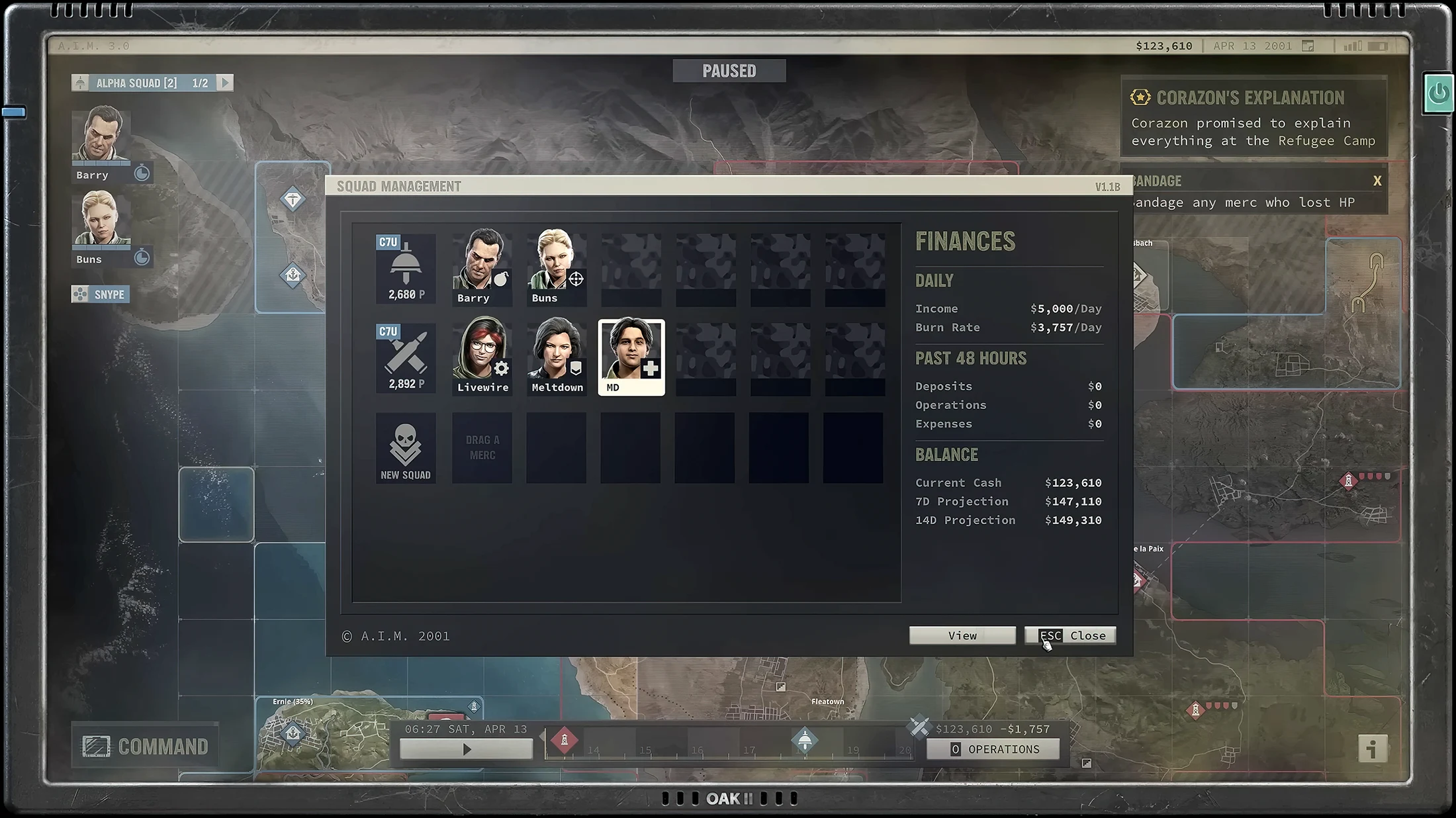 JA3: Squad management