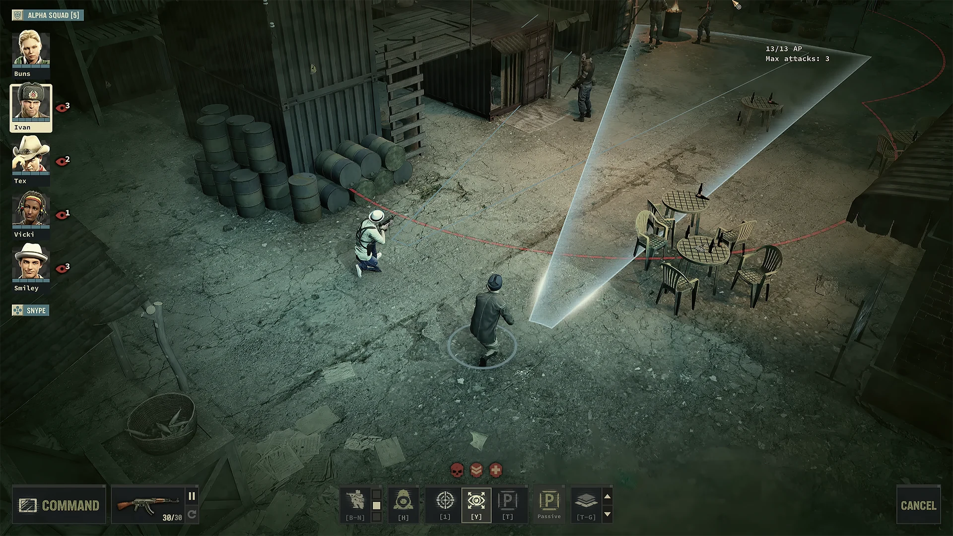 JA3: Stealth mode. The enemy smokes bamboo