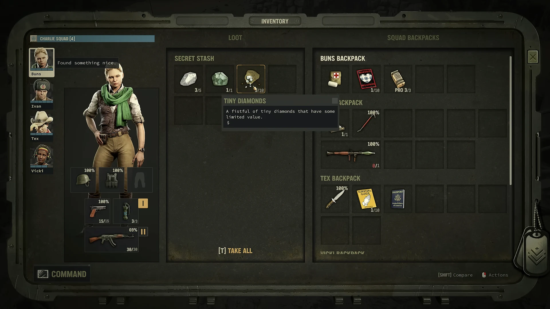 JA3: Mercenary Inventory Interface